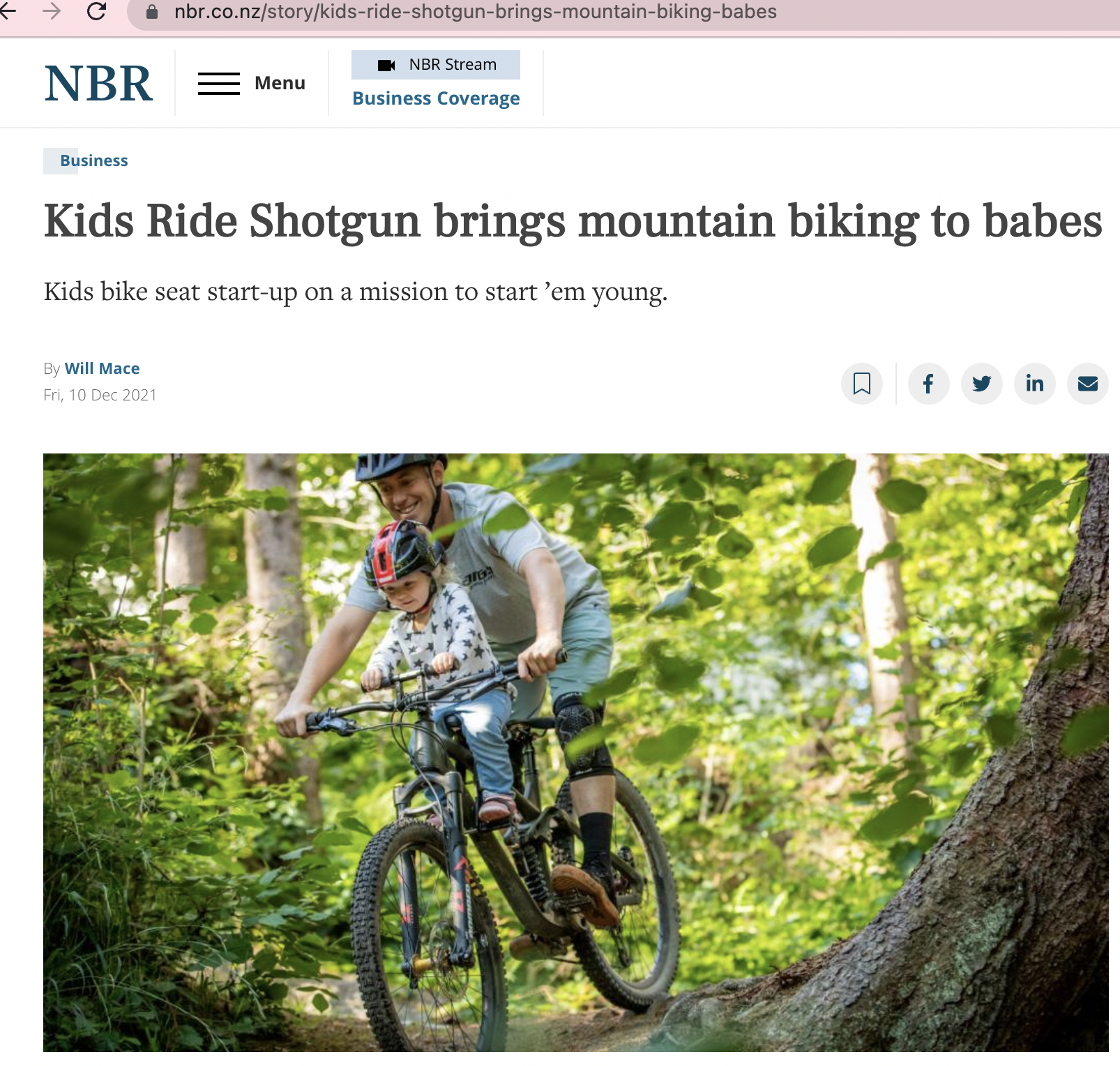 Kids ride shotgun features in NBR